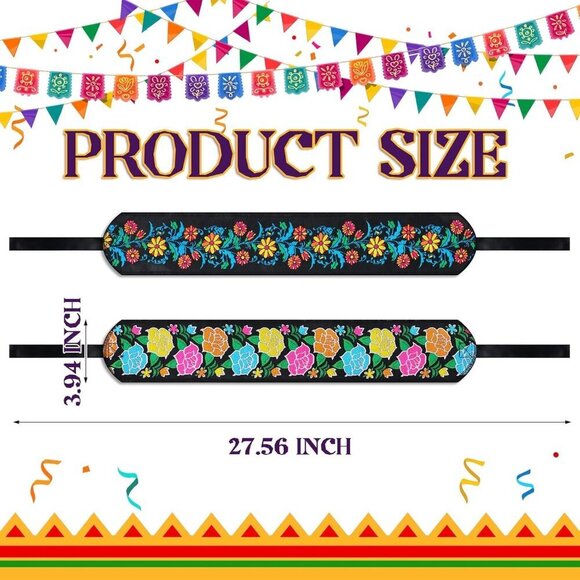 Embroidered Mexican Belt Women Floral Adjustable for Dress Party Halloween main image 5